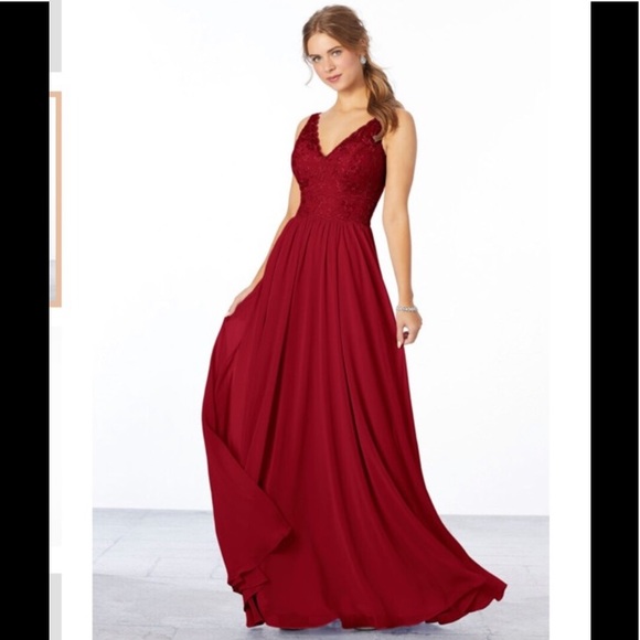 Morilee Madeline Gardner 21656 Claret Bridesmaids Dress Prom Dress